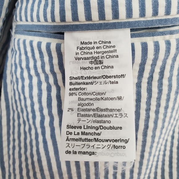 J Crew Ludlow Seersucker Blazer slim unstructured - Picture 8 of 12